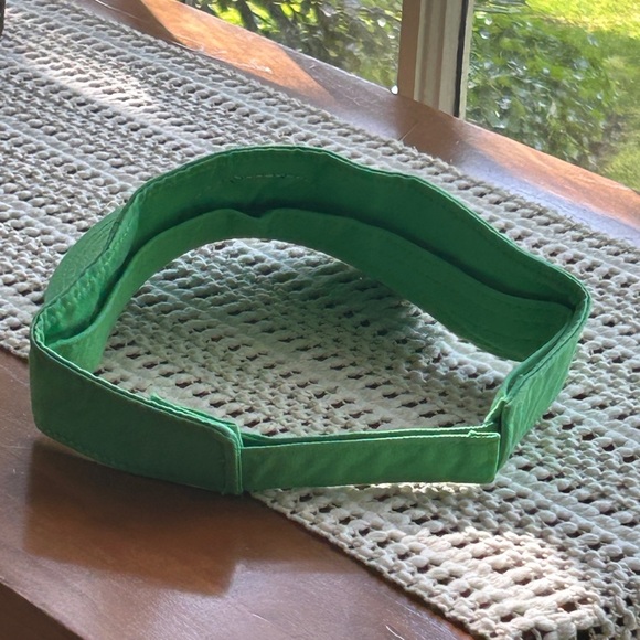 Bobcat’s Fishing Visor Adult Adjustable Logo Leather Green Clarkesville, VA NEW main image 4